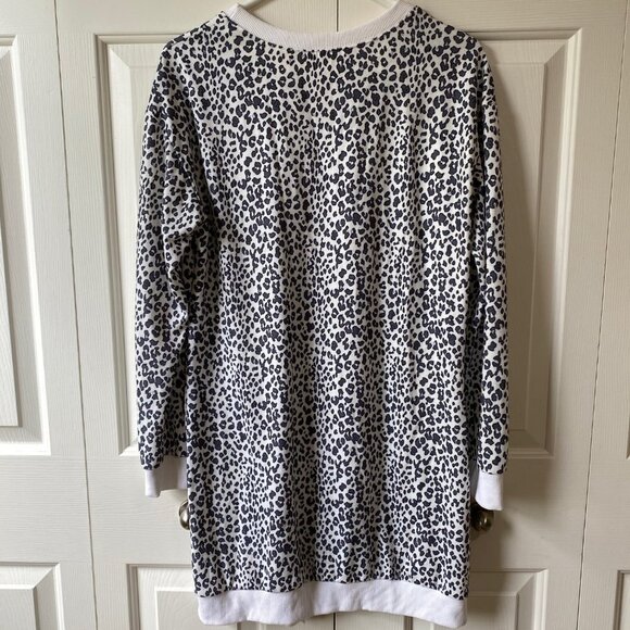 BTFBM Leopard Print Sweatshirt Dress Size Medium - Picture 3 of 12